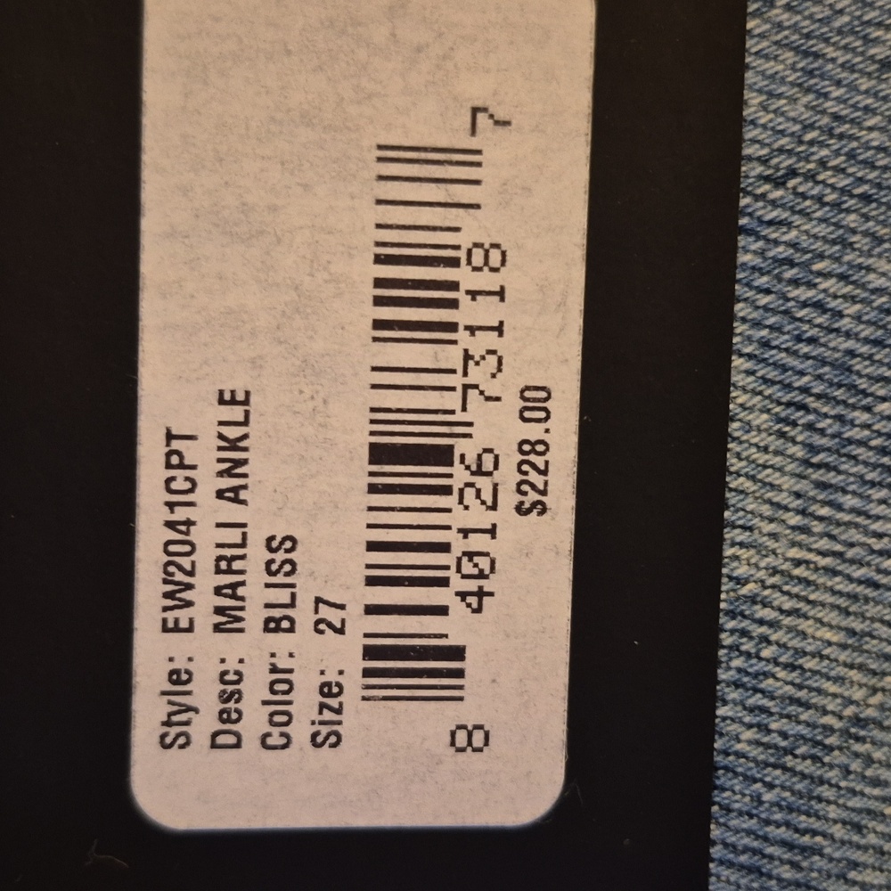 Edwin Ultra High-Rise Straight Ankle Jeans Women's 27 - Picture 10 of 15